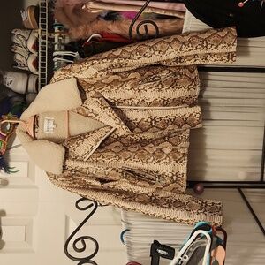 Vigoss faux python leather jacket